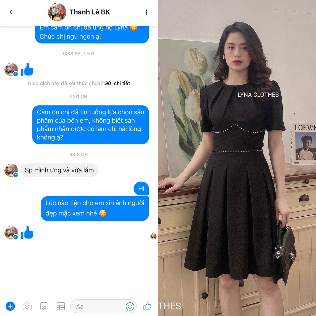 Váy thiết kế công sở cao cấp cổ tròn eo nhấn chỉ Bella Dress đẹp xuất sắc Shop sale lỗ lấy tương tác | BigBuy360 - bigbuy360.vn