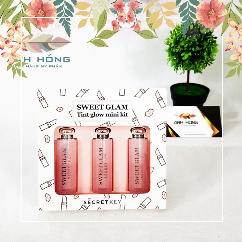 Bộ 3 Son Dưỡng Có Màu Sweet Glam Tint Glow Mini Kit