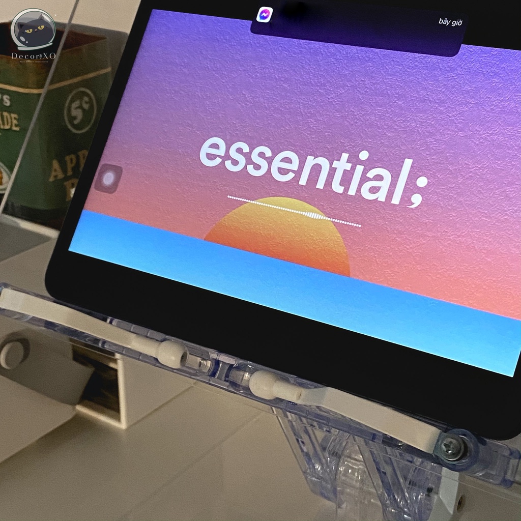 Kệ đỡ sách, ipad trong suốt đa năng Acrylic - Đồ trang trí bàn học