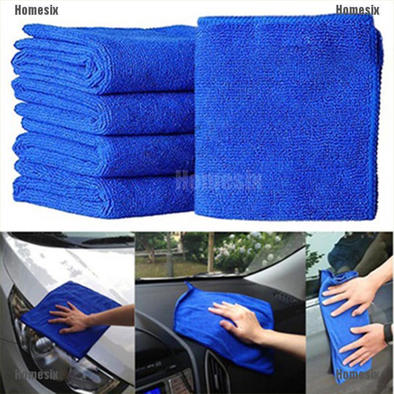 [zHMSI] 5/10Pcs/set Soft Auto Car Microfiber Wash Cloth Cleaning Towels TYU