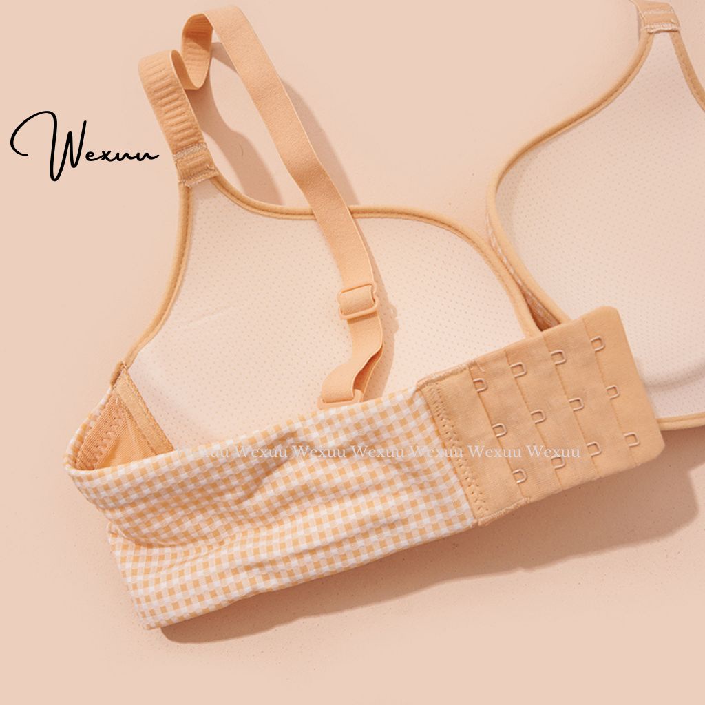 Áo ngực nữ kẻ caro Wexuu Design đệm mỏng vừa không gọng nâng ngực gợi cảm có lỗ thoáng khí - AV12