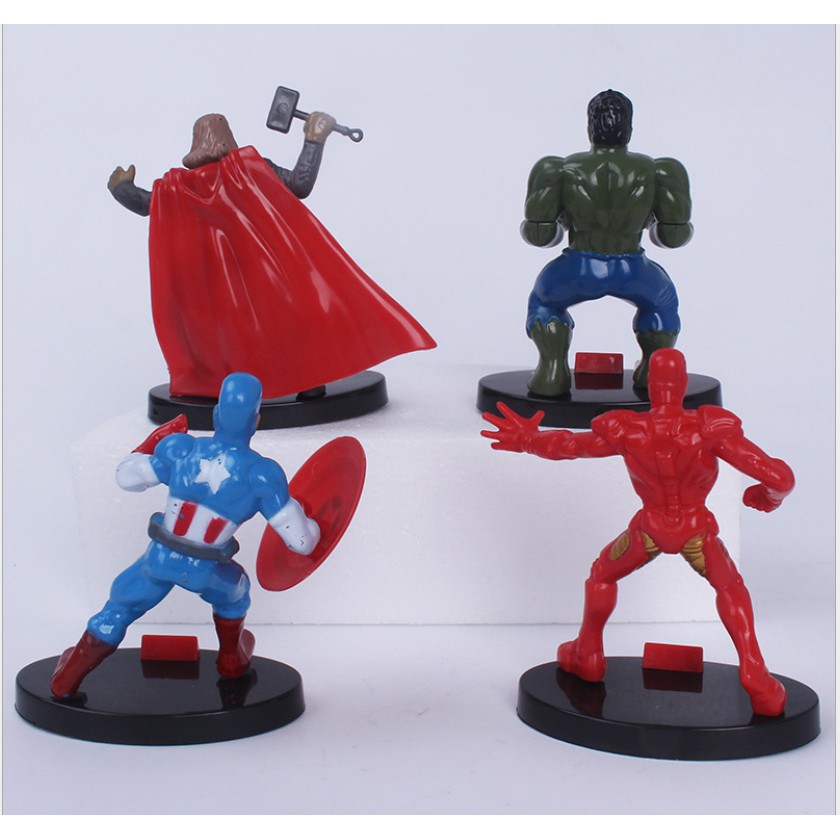 Bộ 4 siêu anh hùng trang trí bánh sinh nhật, bộ 4 siêu nhân