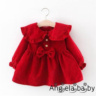 Đầm Dài Tay Màu Trơn Cho Bé Gái