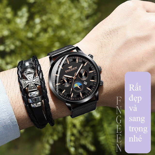 Đồng hồ nam chính hãng, Đồng hồ nam FNGEEN dây thép cao cấp không gỉ chính hãng 5123 - Aka Mart | BigBuy360 - bigbuy360.vn