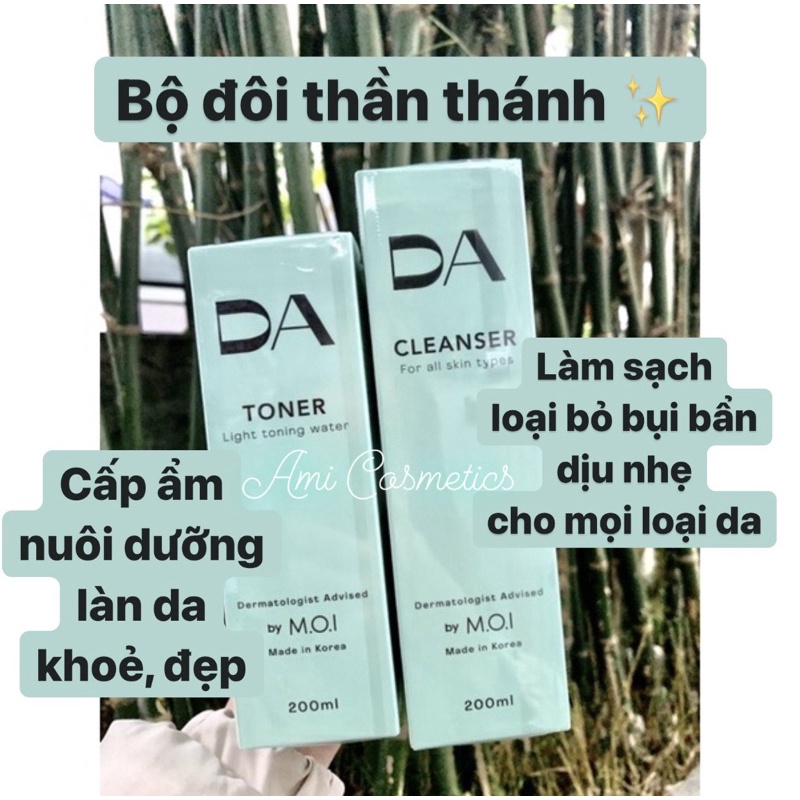 SỮA RỬA MẶT MOI dạng gel & NƯỚC THẦN TONER MOI 5 trong 1 D.A by M.O.I - MOI COSMETICS Hồ Ngọc Hà