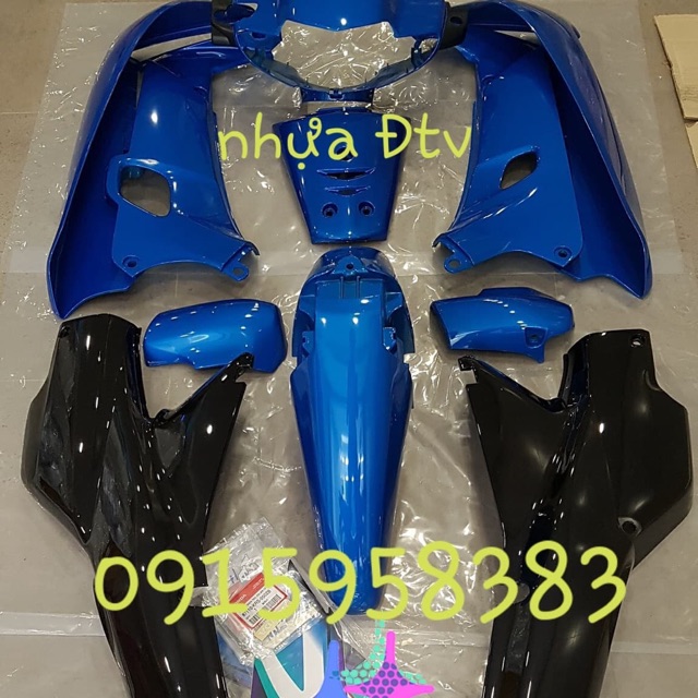 Bộ vỏ nhựa Wave anpha xanh đen