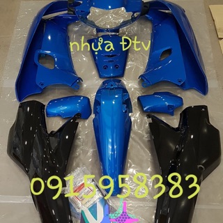 Bộ vỏ nhựa Wave anpha xanh đen