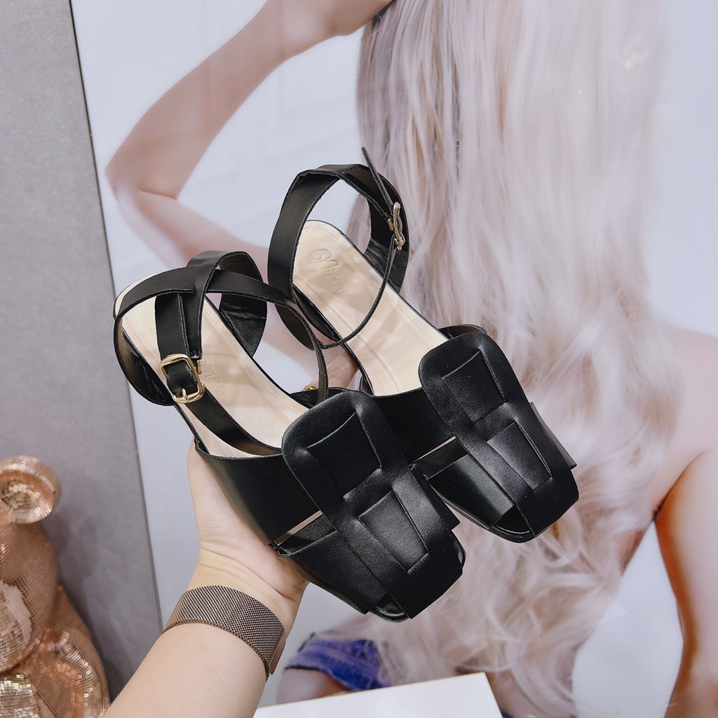 ZZ99- Giày sandal quai hậu chéo thoáng khí, dép hậu đan dây bản to bít mũi( rọ hậu chéo) mã CH45