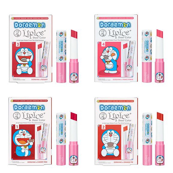 [LipIce Sheer Color Special Edition] Son Dưỡng Môi Có Màu LipIce Doraemon Sheer Color 2.4g