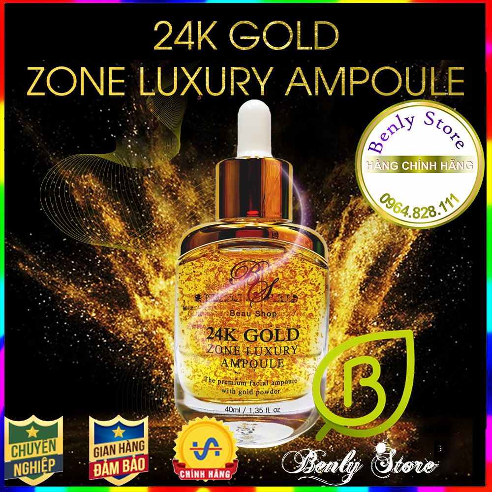 Tinh chất vàng 24k collagen trắng da và ngăn ngừa mụn-24k Gold Zone Luxury Ampoule- Collagen Gold Luxury -Beau Shop | BigBuy360 - bigbuy360.vn