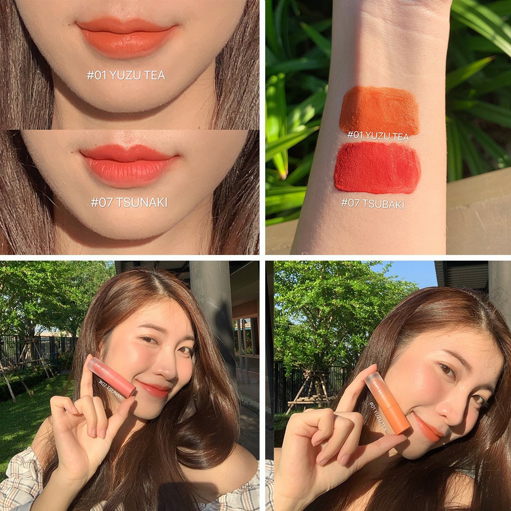 (Auth Thái) Son Hot Màu Hoa Anh Đào Lip &amp; Cheek Velvet Cherry Blossom Baby Bright