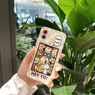 Ốp lưng silicon chống sốc viền nổi dành cho iphone family snoopy - acc2822