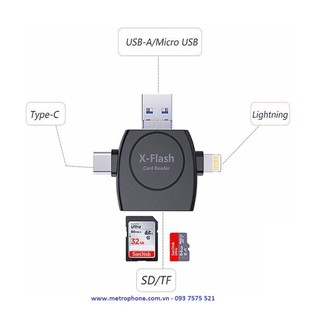 đầu đọc thẻ nhớ đa năng cho điện thoại và máy ảnh