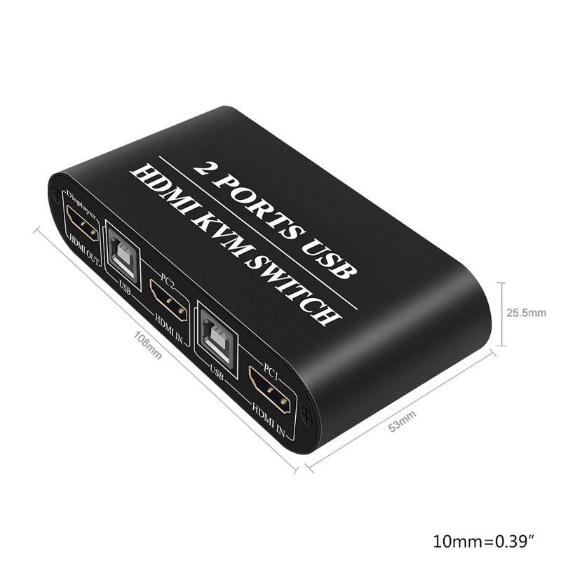 Bộ Chia Hdmi Kvm 2 Cổng Usb 4k Kèm Phụ Kiện