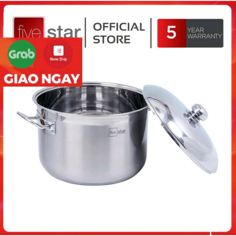Nồi INOX Luộc Gà 3 Đáy Cao Cấp Five Star 26-28-30-32-36