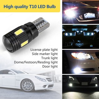 2pcs Super White T10 LED High Power Projector Reverse Marker Car Backup Lights