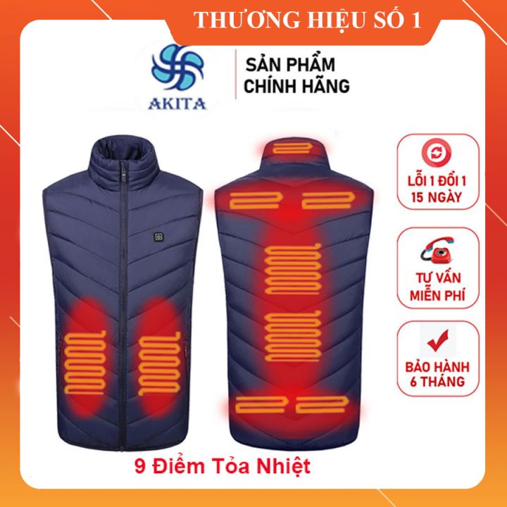 Áo Sưởi Akita Nhật Bản 9 Điểm Tỏa Nhiệt, Kiểu Dáng Ghi Lê Dành Cho Cả Nam Và Nữ