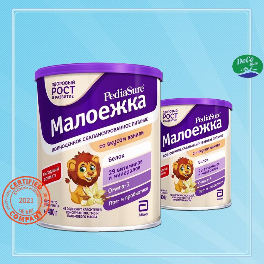 Sữa bột Pediasure Nga, Vị dâu, Vani, Socola 400gram và 850gram, Bổ sung dưỡng chất cho bé yêu phát triển toàn diện.