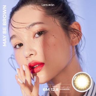 Kính áp tròng MAY BE BROWN chính hãng OLENS ( HYDROGEL) : Lens nâu vàng trong veo nhẹ| 6 Tháng| Lens Xoắn (GIÁ 1 CHIẾC)