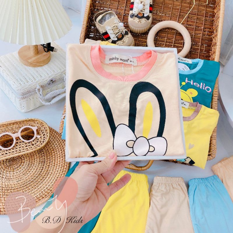 [HCM] Bộ quần áo thu đông cho bé trai bé gái 6-17kg, Cotton thun lạnh Minky Mom, Vải Sài Gòn
