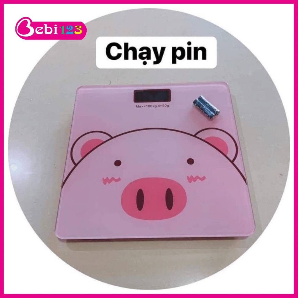 Cân điện tử, cân sức khoẻ hình Gấu Lotso, Heo &amp; Ong chạy pin cho gia đình