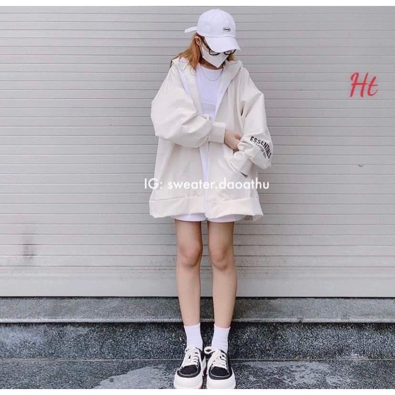 Áo khoác nỉ ESS in tay H2A755