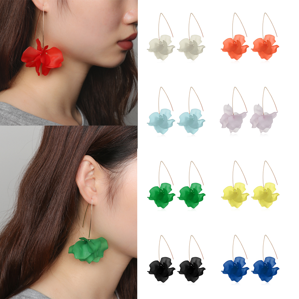 Khuyên Tai Móc Dáng Dài Hình Hoa Phong Cách Bohemia Thời Trang Dành Cho Nữ