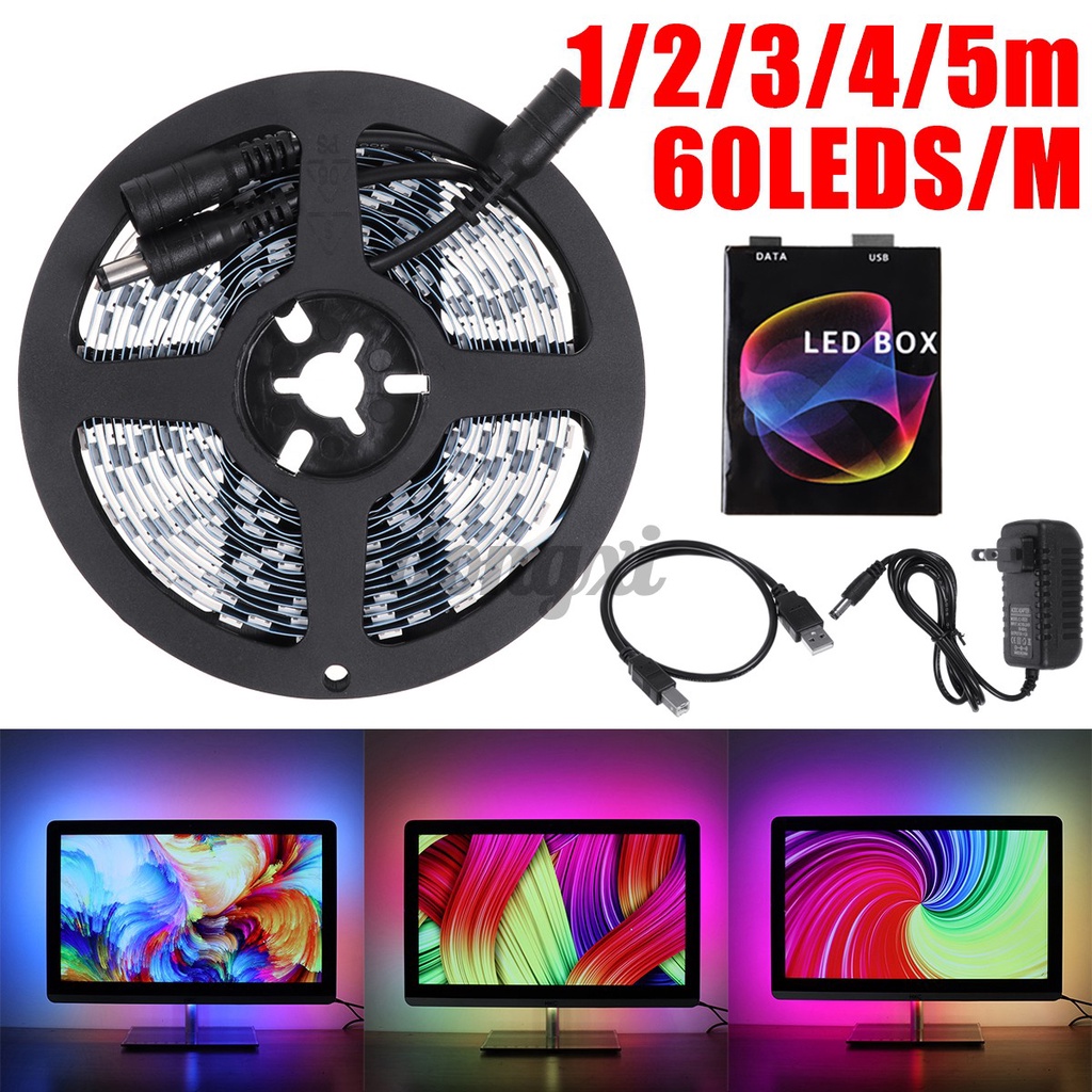 1/2/3/4/5m DIY Ambilight TV PC USB LED Strip HDTV Computer Monitor Backlight