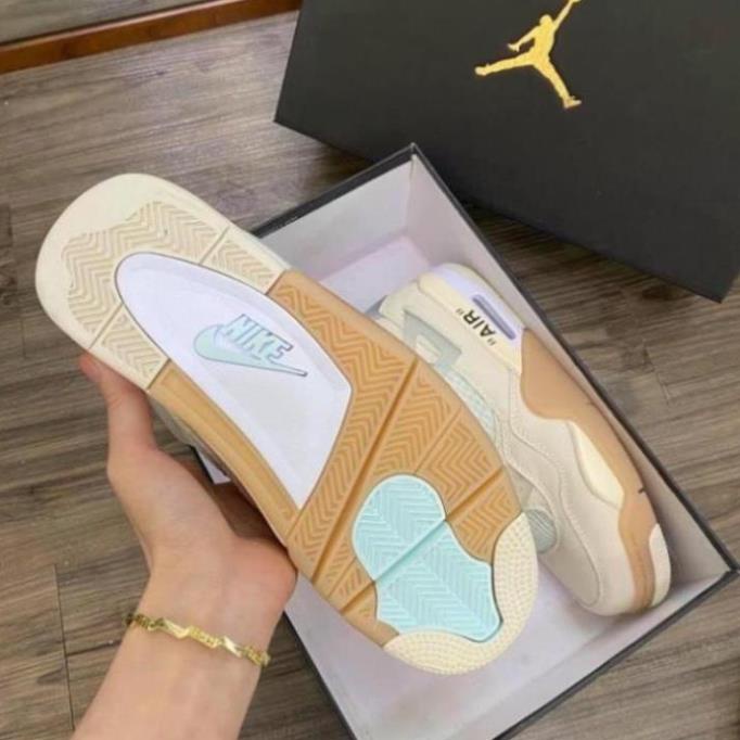 Giày thể thao Jordan 4 OFF WHITE, giày thể thao nam nữ full phụ kiện