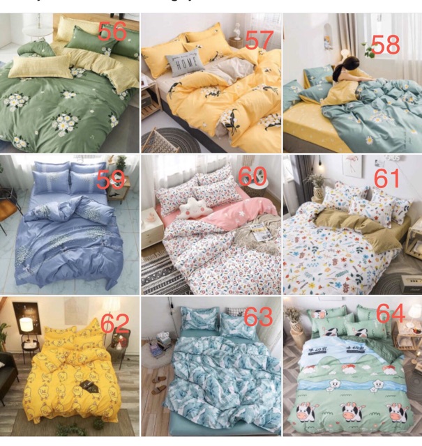 Bộ chăn ga gối cotton poly 5 mon nhập khẩu giá siêu rẻ