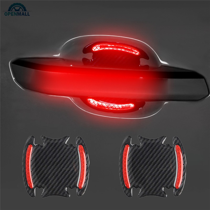 Bộ 4 hình dán phản quang gắn tay mở cửa xe hơi