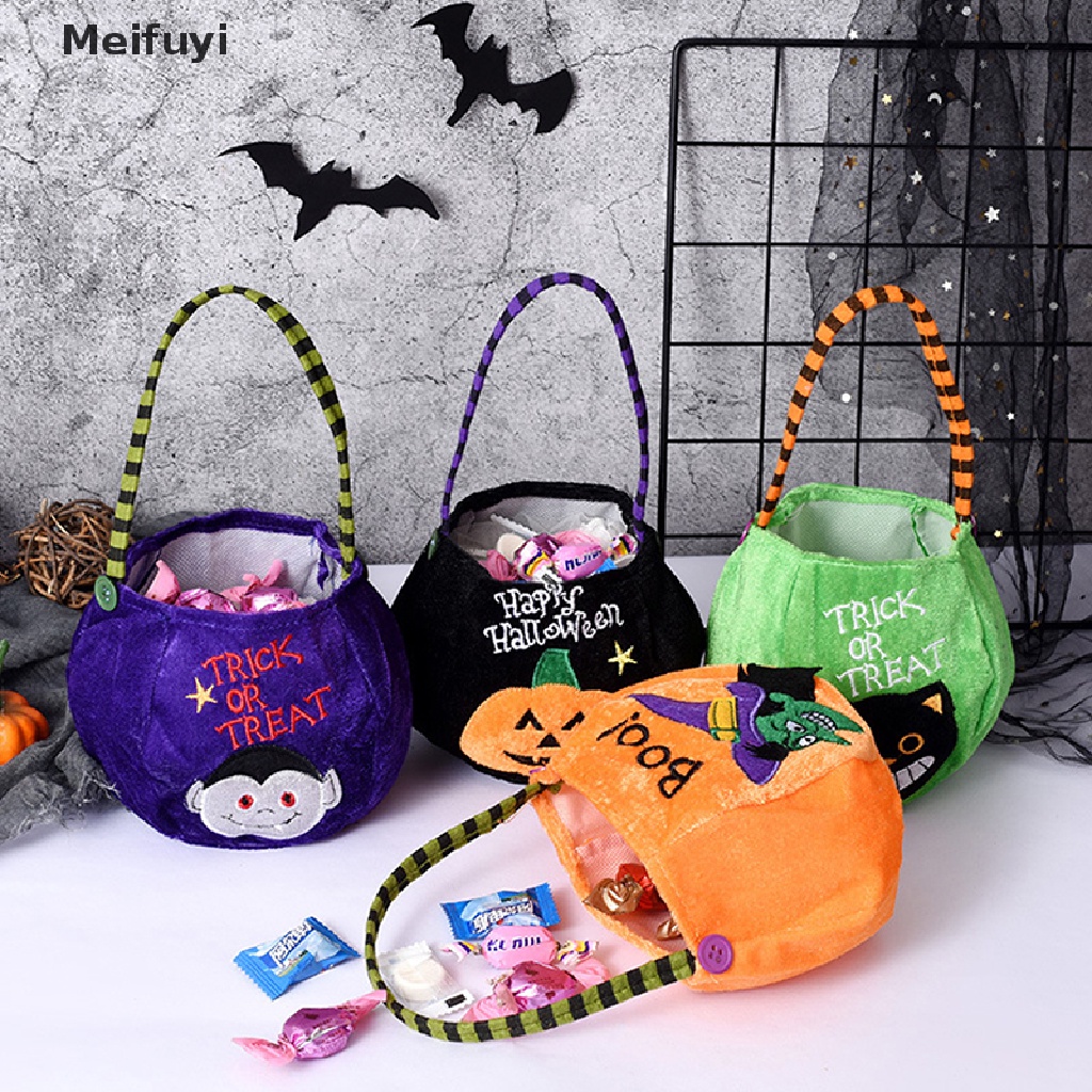 Túi Đựng Kẹo Halloween 2022 Hình Bí Ngô / Phù Thủy / Mèo Đen