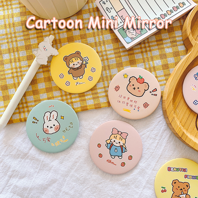 Gương trang điểm mini kiểu dáng đơn giản phong cách Hàn Quốc dễ thương