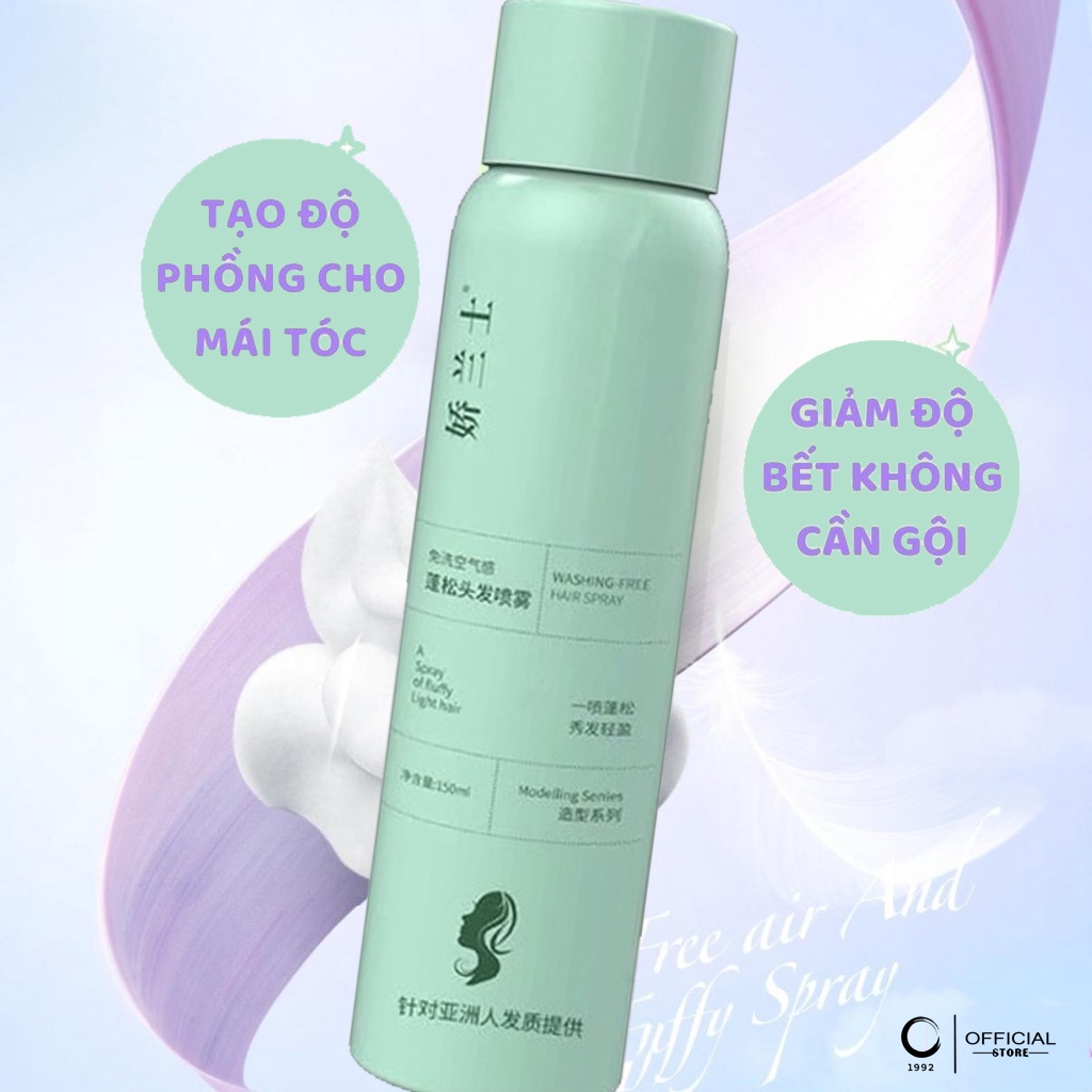 Dầu Gội Khô 💧𝑭𝒓𝒆𝒆𝒔𝒉𝒊𝒑💧 Dầu Gội Khô HAIR SPRAY 150ml - Dạng Xịt Gội Khô Cho Tóc Bết Dầu - Hết Ngứa & Hết Bết Dính Tóc