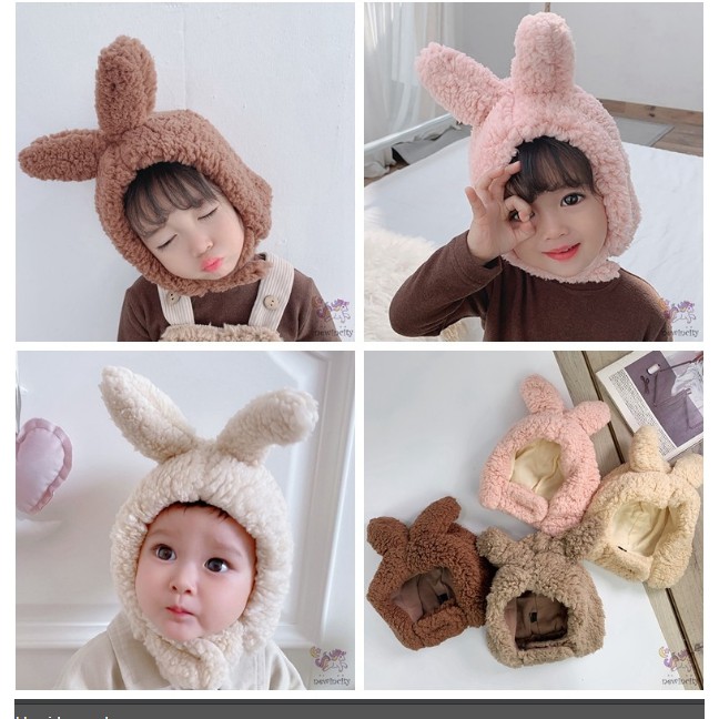 Mũ len ( TAI THỎ ) lông cừu cho bé siêu đẹp cho bé trai bé gái từ 6 tháng đến 3 tuổi