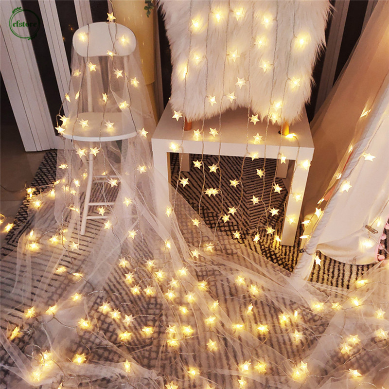 Dây Đèn Led Trang Trí Hình Ngôi Sao Lấp Lánh