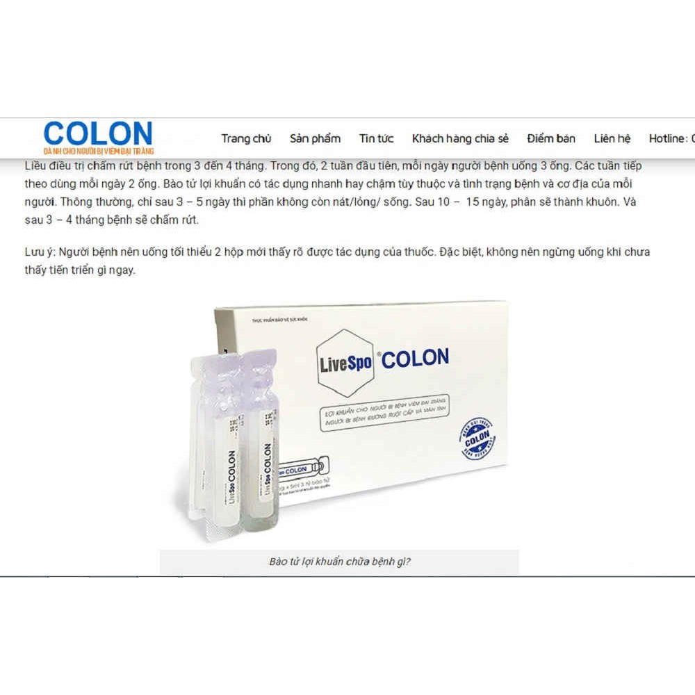 Colon - bào tử lợi khuẩn dành cho người viêm đại tràng , bệnh đường ruột - ảnh sản phẩm 3