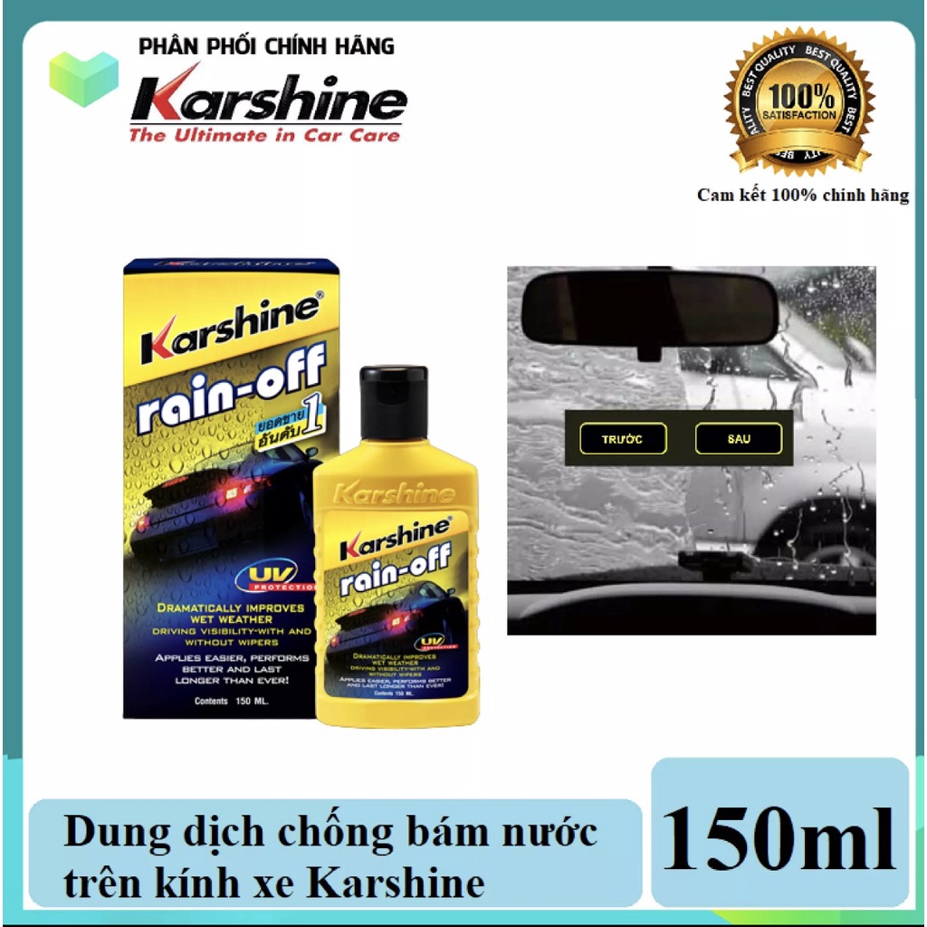 Dung dịch chống bám nước trên kính xe Karshine 150ml  Hàng Thái Lan thumbnail