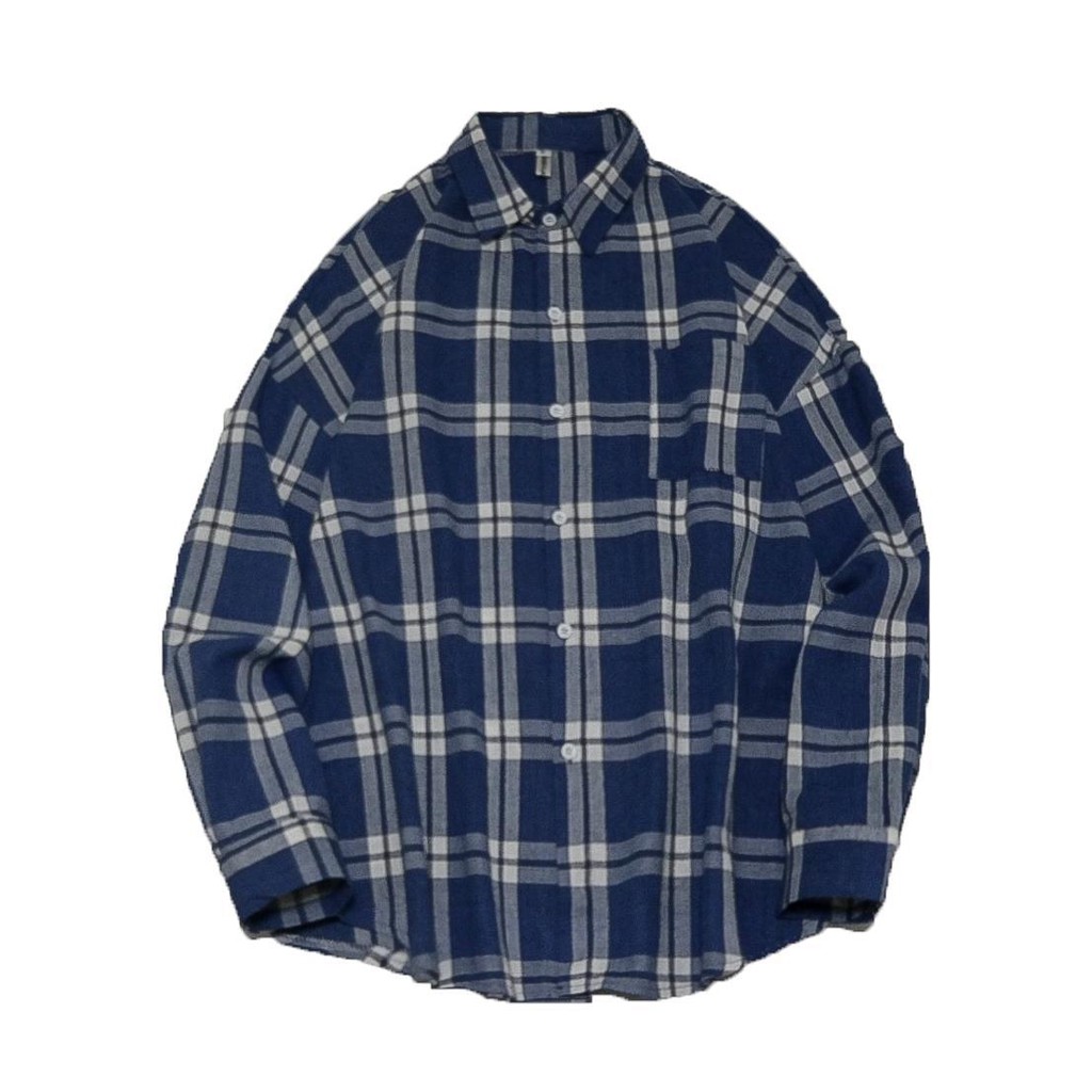 shirt jacket sơ mi kẻ sọc dài tay phong cách Hàn Quốc áo đáy đẹp trai