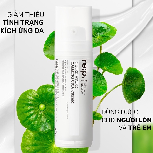 Kem Dưỡng Phục Hồi Và Tái Tạo Da RE:P Nutrinature Calming Cica Cream 30ml Dùng Chuyên Cho Da Mụn