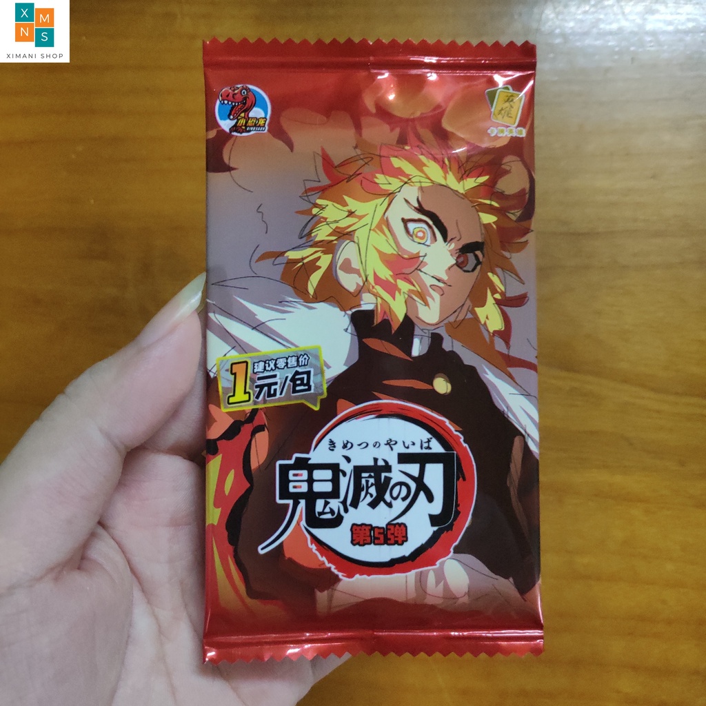 10 Mẫu Set 5 Ảnh Thẻ Nhân Phẩm Kimetsu no Yaiba Pack Card Hình Nhân Vật Anime Demon Slayer Aniplex - Thanh Gươm Diệt Quỷ
