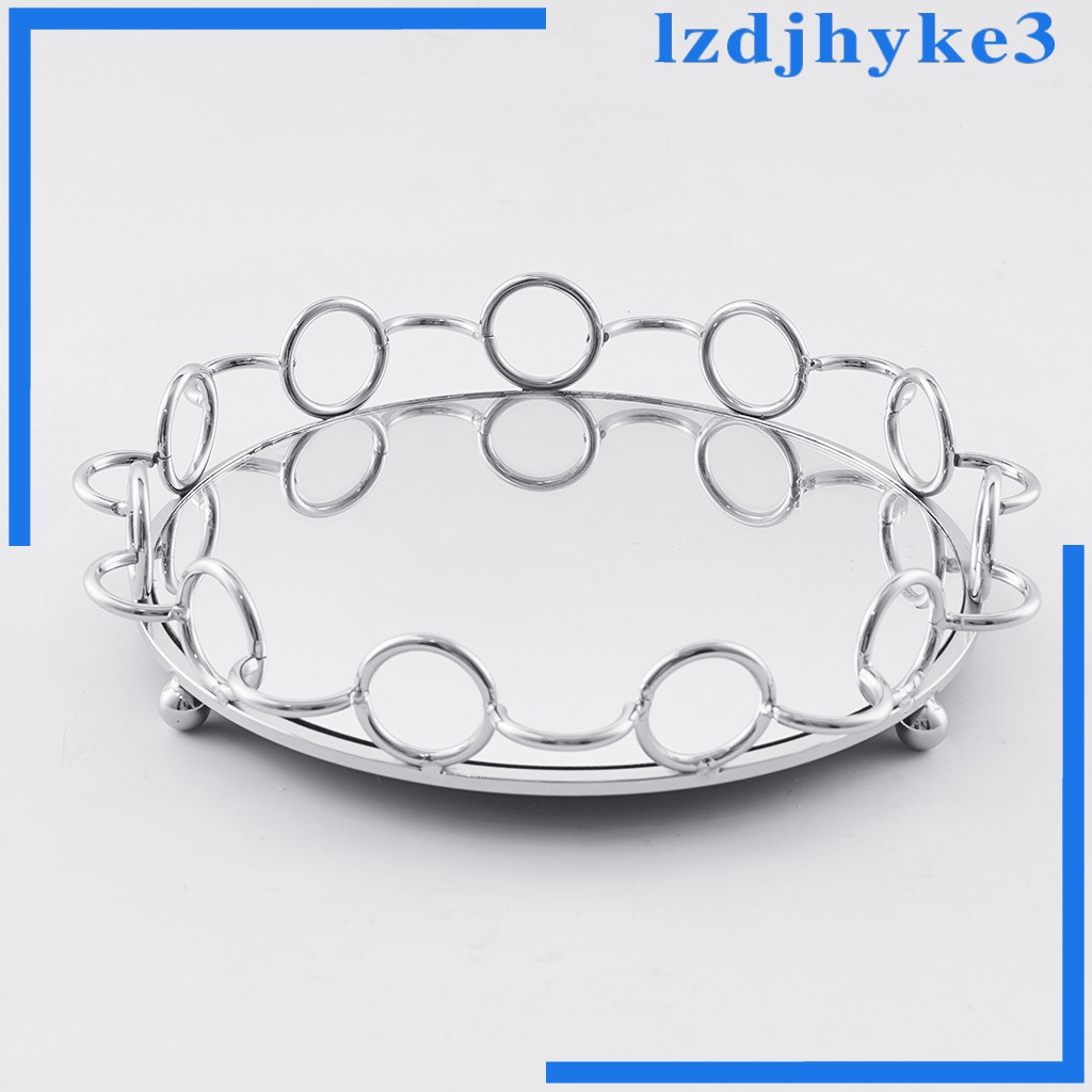 Khay Đựng Nến Bằng Thủy Tinh Tráng Gương Sang Trọng Enjoylife lzdjhyke3