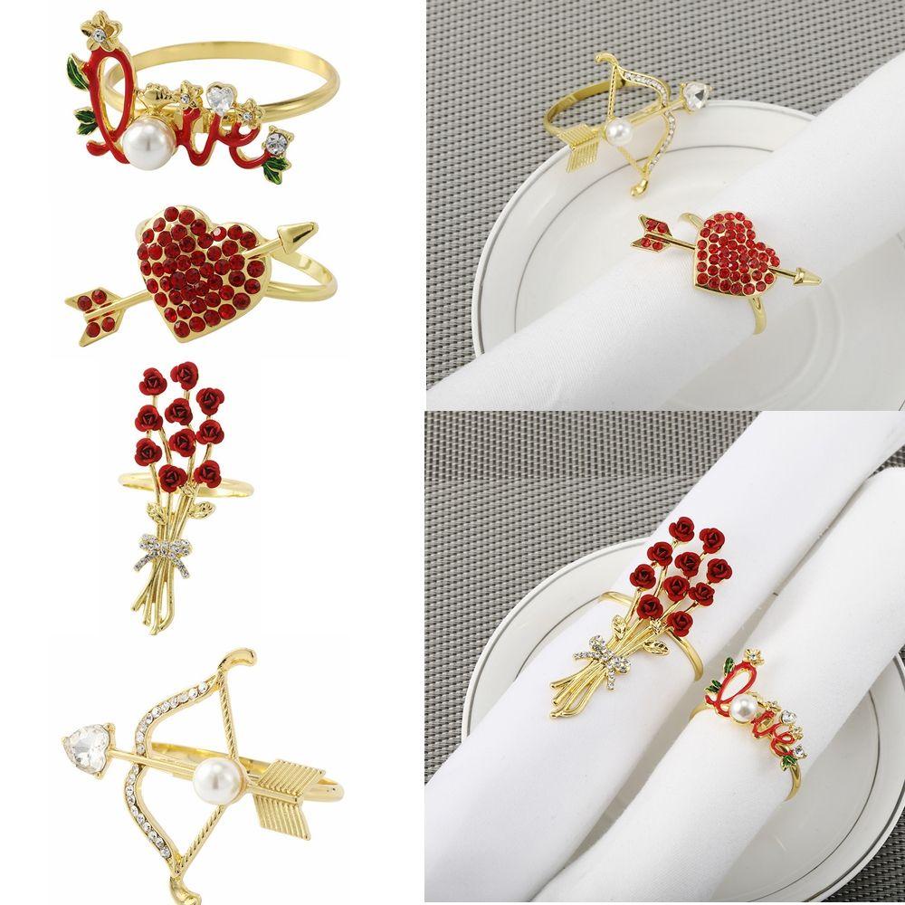 Vòng Giữ Khăn Ăn 24 Kiểu Phương Tây Trang Trí Bàn Tiệc Cưới / Sinh Nhật