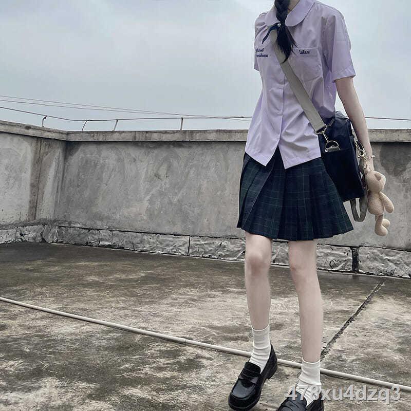 ✹∈Trường đại học quốc tế Surin Thái jk đồng phục áo nước màu tím mùa hè