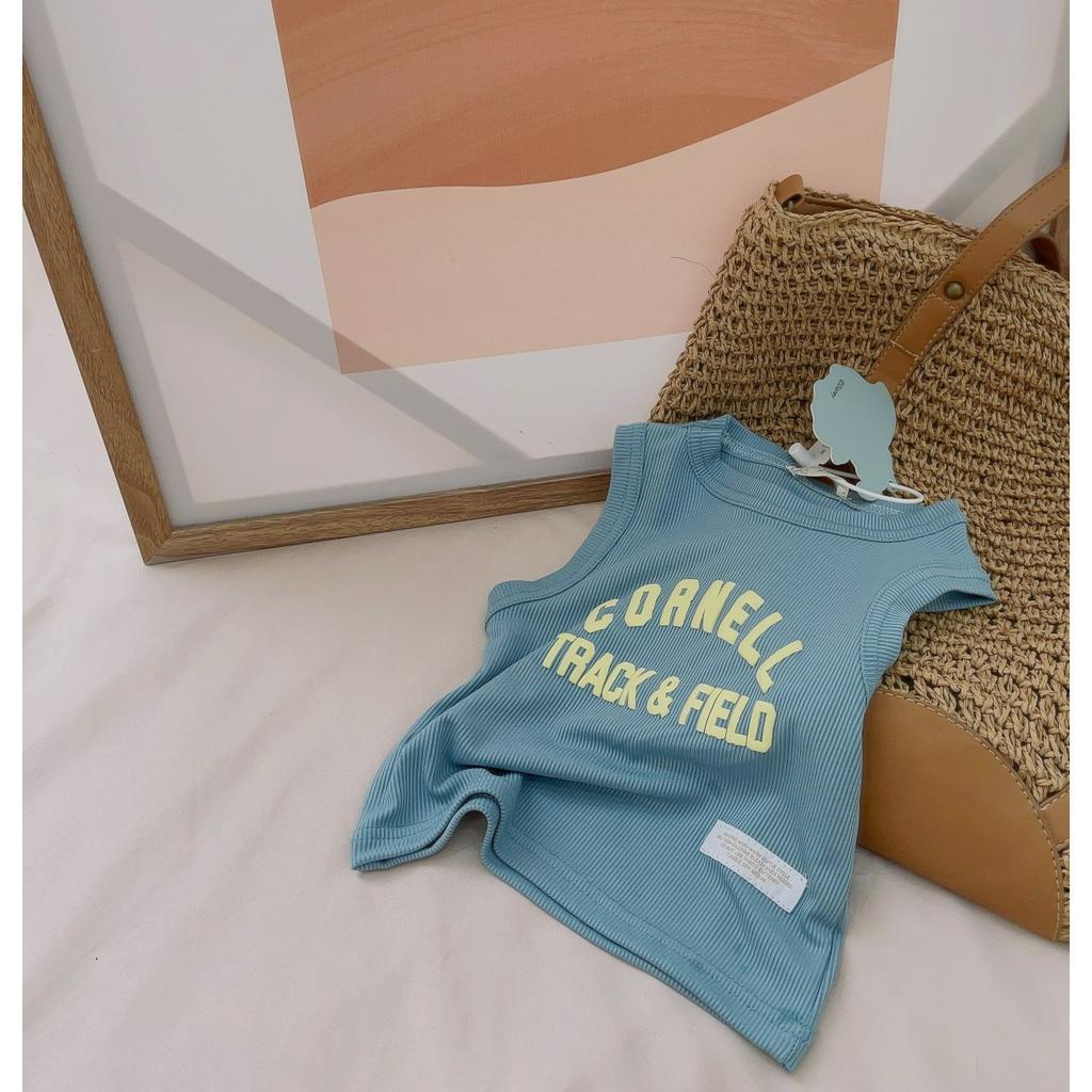 Áo ba lỗ bé trai, bé gái, áo ba lỗ Basic chất tăm lạnh Quảng châu xịn xò mát lạnh cho bé 6-26kg