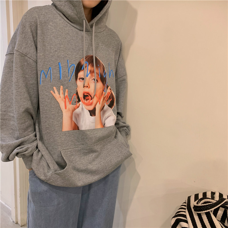 Women's Korean Cute Loose Student Hooded Sweater | BigBuy360 - bigbuy360.vn