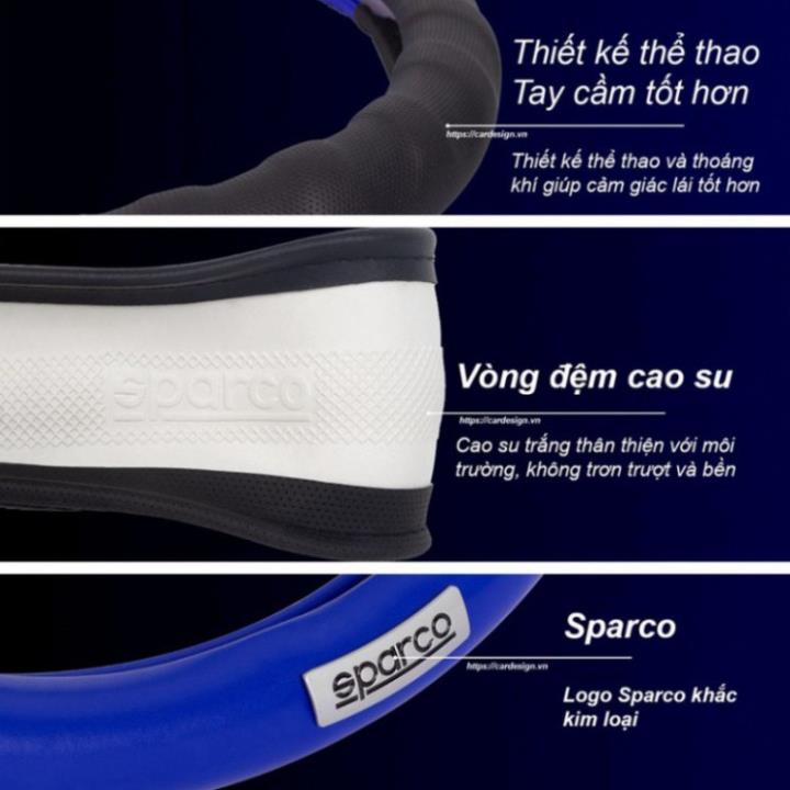 Bọc vô lăng SPARCO SPS103BKS thương hiệu Ý