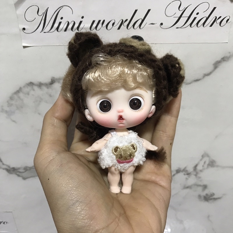 Búp bê nhựa faceup vẽ mặt Size ob11 baby bjd 1/12 đã fu face Up dễ thương.