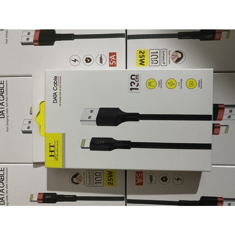 Dây cáp sạc Iphone, Samsung, và các dòng điện thoại Android…  bọc dù HT-Electronic