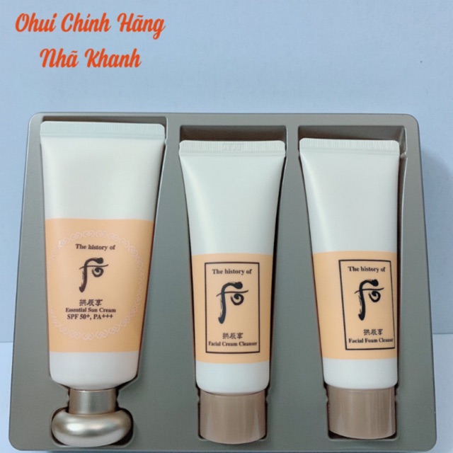 Bộ kem chống nắng Whoo Essential Sun Cream set 3 sản phẩm - Nhã Khanh Ohui